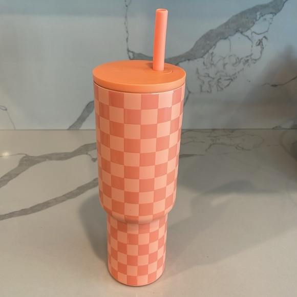 Simple Modern - Tropical Peach Checkmate - 40oz Trek Signature Tumbler - NWT! - Picture 5 of 10